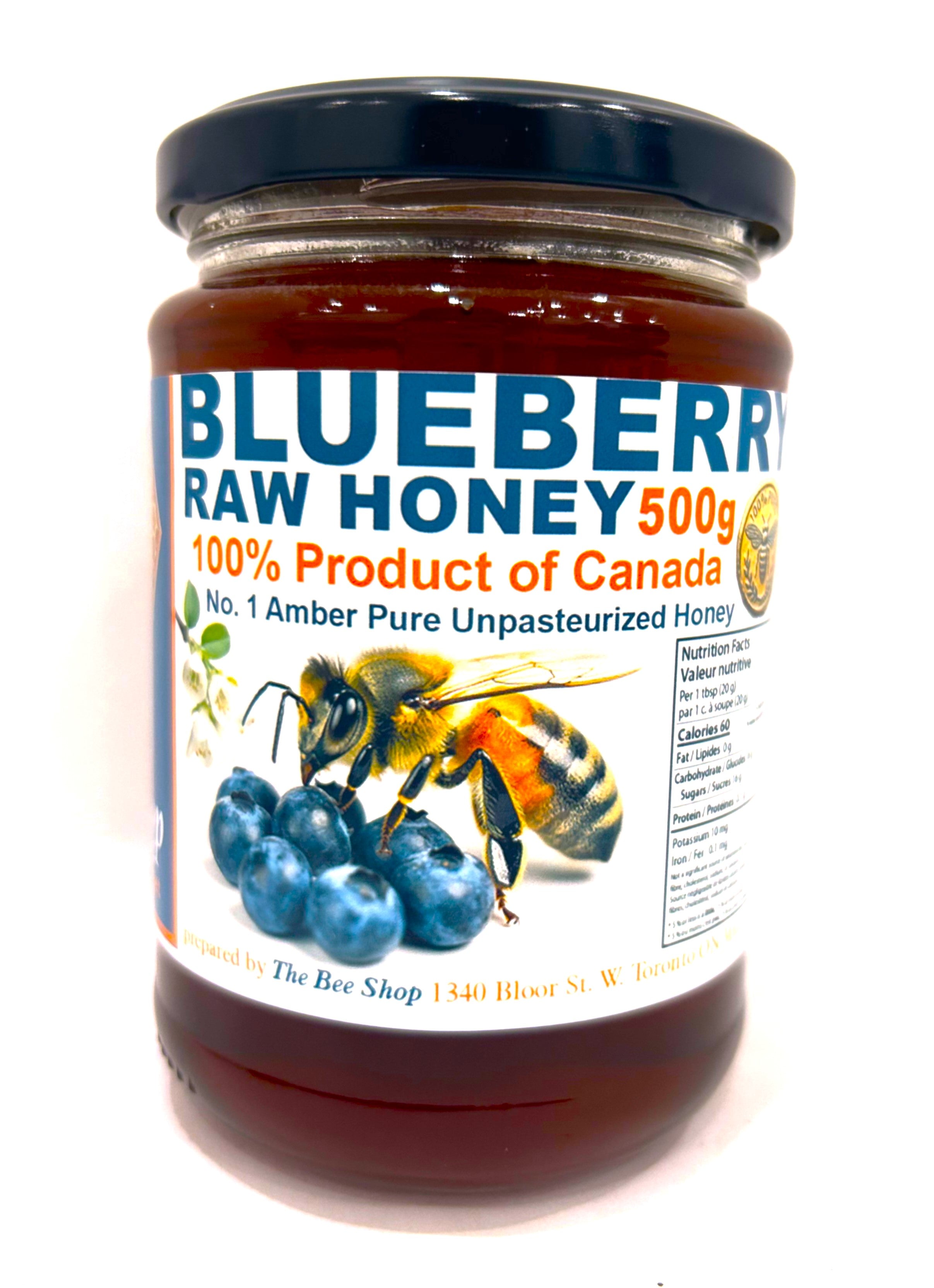 Blueberry Honey 500g Glass Jar The Bee Shop